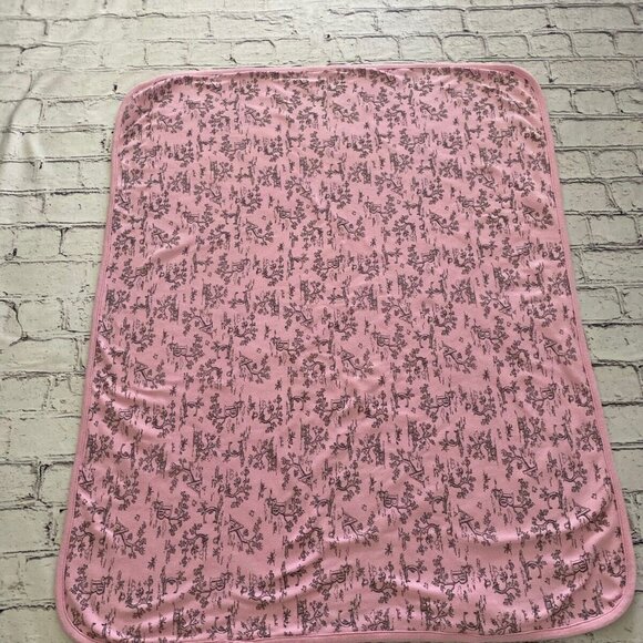 Starting Out Pink White ABC Toile Baby Girl Blanket Lovey Cotton 24"X30" Vintage - Picture 16 of 16